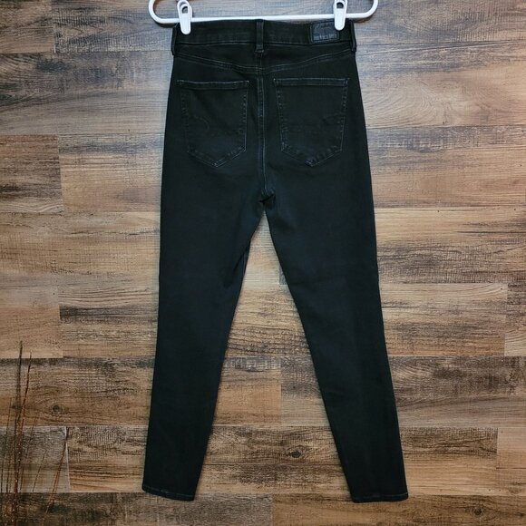 American Eagle Jeans 4 R Dream Curvy Super Hi Rise Jegging Stretch Black - Picture 2 of 11